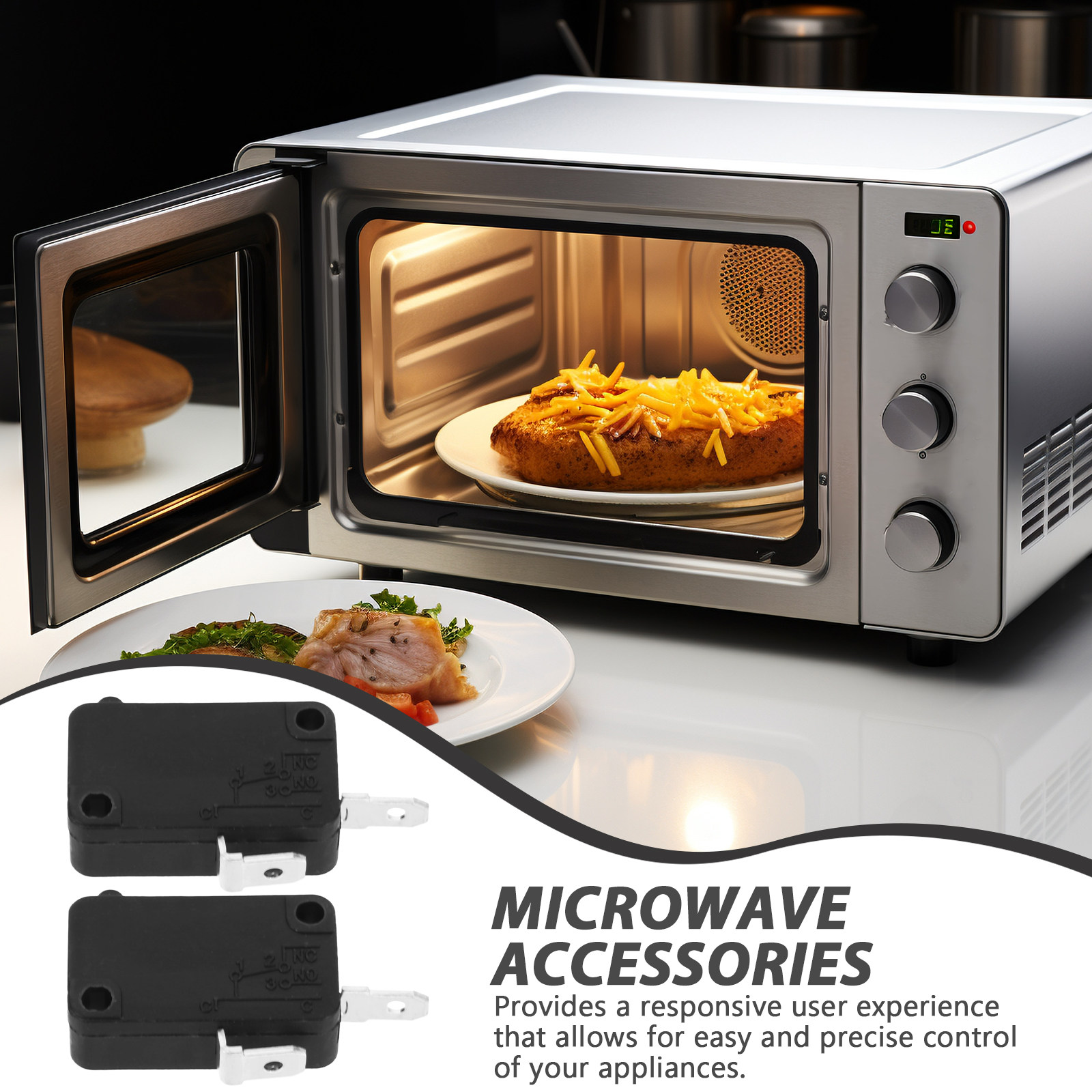 2Pcs Micro Switch Normally Ope - Microwave Oven ulasan dan harga