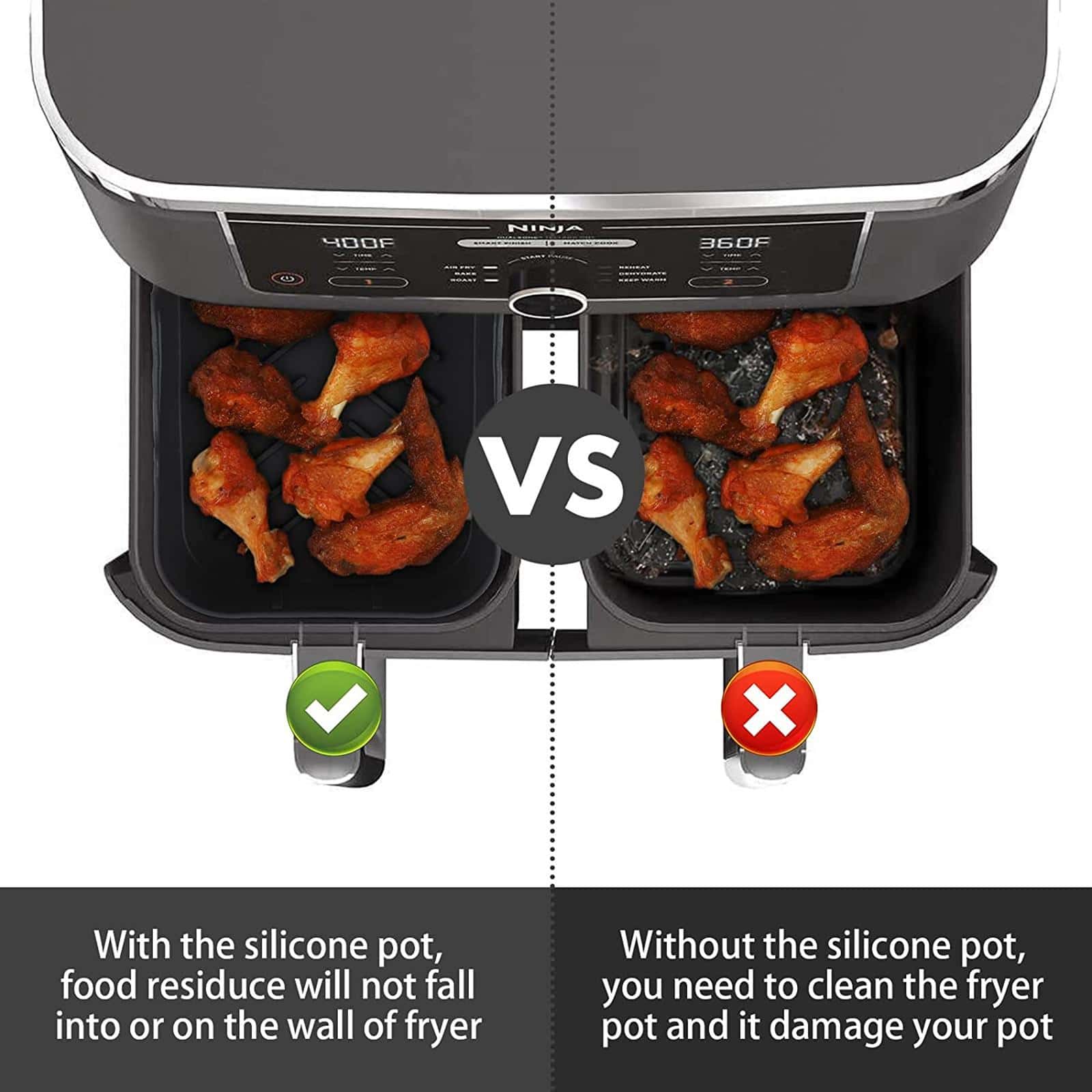 2pcs Air Fryer Silicone Liners - Air Fryer ulasan dan harga