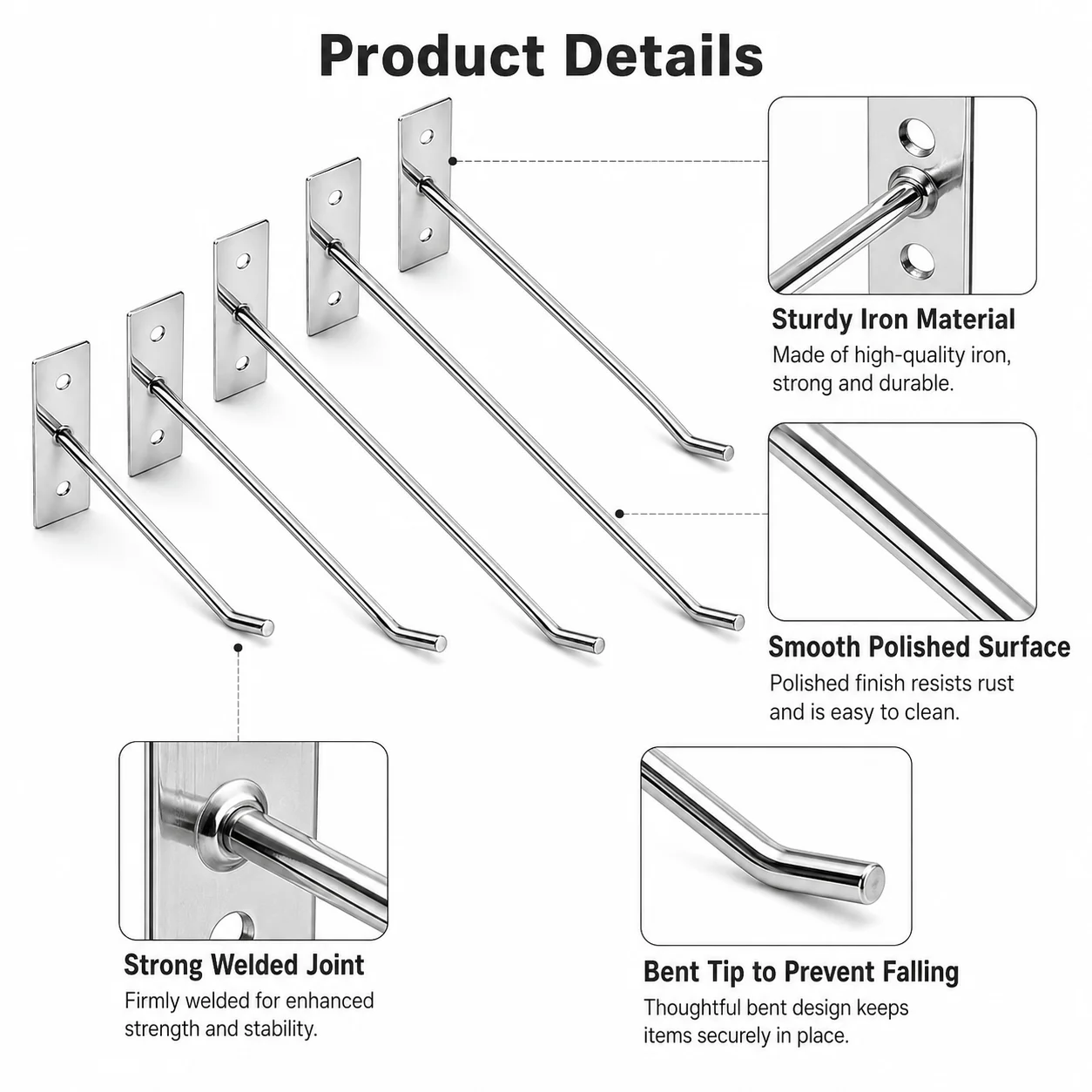 5-25Pcs Wall Mounted Hook With - Kitchen Appliances Cabinet ulasan dan harga