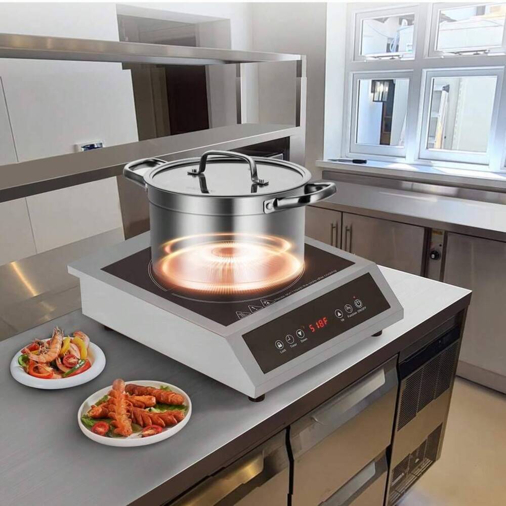 Portable Cooktop, 1800W Commer - Induction Cooktop Portable ulasan dan harga