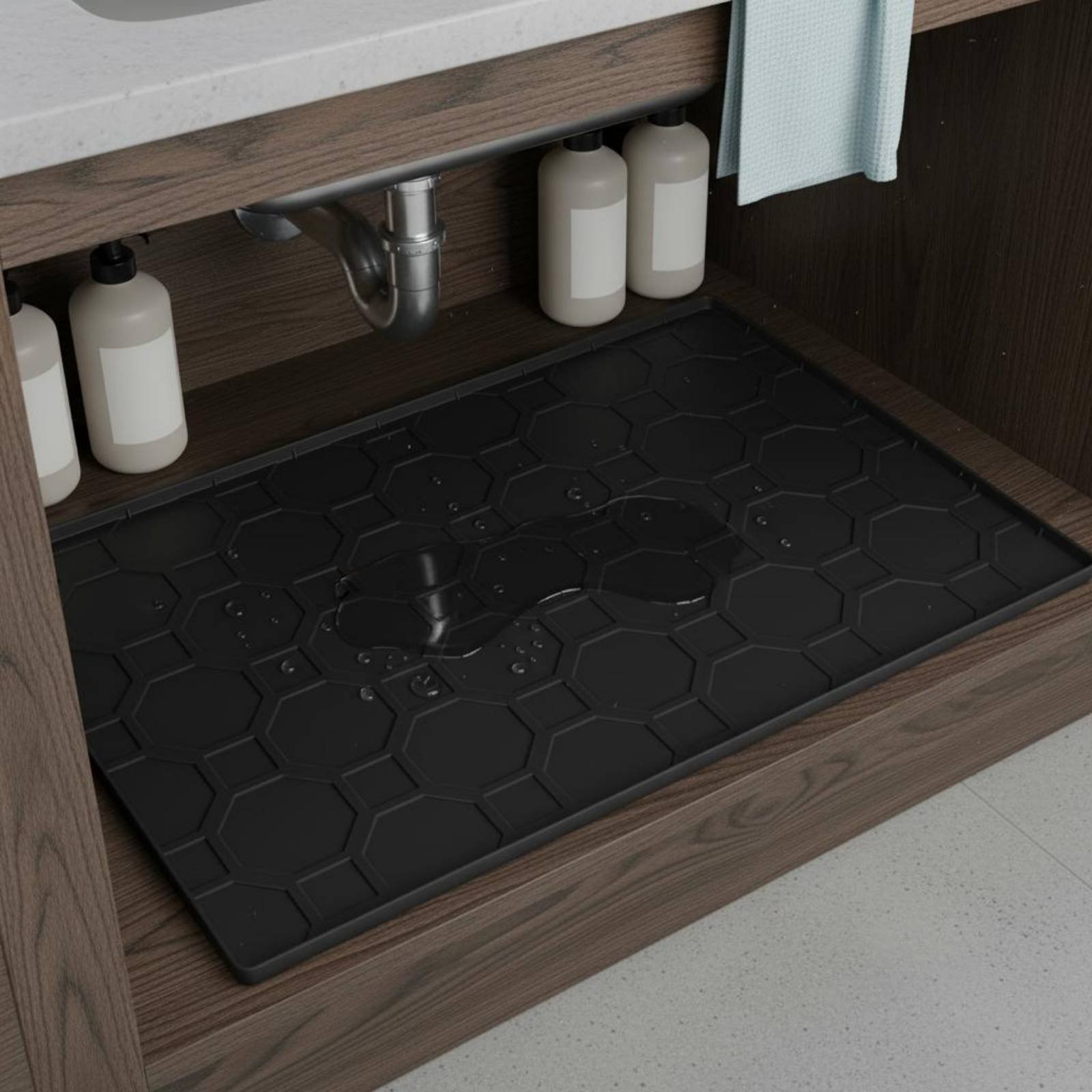 Waterproof Under Sink Mat Easy - Kitchen Appliances Cabinet ulasan dan harga