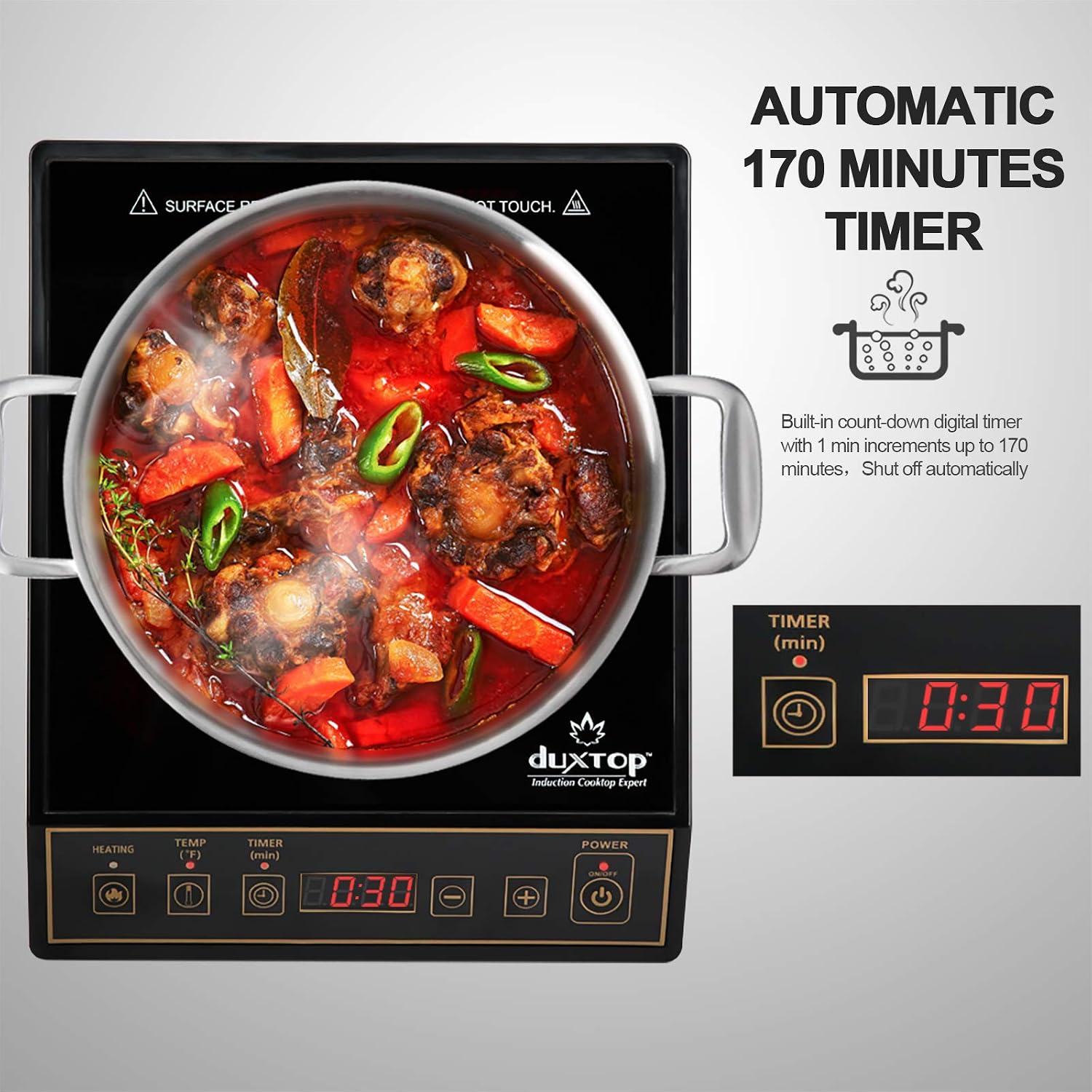 1800W Portable Induction Cookt - Induction Cooktop Portable ulasan dan harga